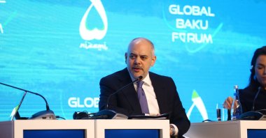 Akif Çağatay Kılıç, the president&#039;s chief adviser on foreign policy and security, speaks at an event, Baku, Azerbaijan, March 13, 2025. (AA Photo)