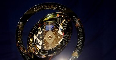 General view of the Club World Cup trophy after the draw, Miami, U.S., Dec. 5, 2024. (Reuters Photo)