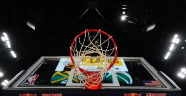 General view of a net inside Ball Arena before the game between the Washington Wizards against the Denver Nuggets, Denver, U.S., March 15, 2025. (Reuters Photo)