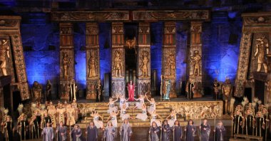 The 31st International Aspendos Opera and Ballet Festival recently offered an &quot;Opera Gala Night&quot; concert that delighted art enthusiasts, Antalya, Türkiye, Sept. 14, 2024. (AA Photo)