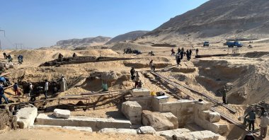 Field work takes place near the site where the tomb chamber, dating to about 3,600 years ago, of an unknown ancient Egyptian king was discovered during excavations, Abydos, Egypt, undated image released March 27, 2025. (Reuters Handout Photo)