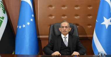 Iraqi Turkmen Front (ITF) President Hasan Turan speaks to Anadolu Agency (AA), Kirkuk, Iraq, March 30, 2021. (AA Photos)