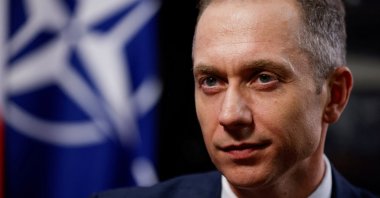 Polish Deputy Defense Minister Cezary Tomczyk looks on during an interview in Warsaw, Poland, July 9, 2024. (Reuters Photo)