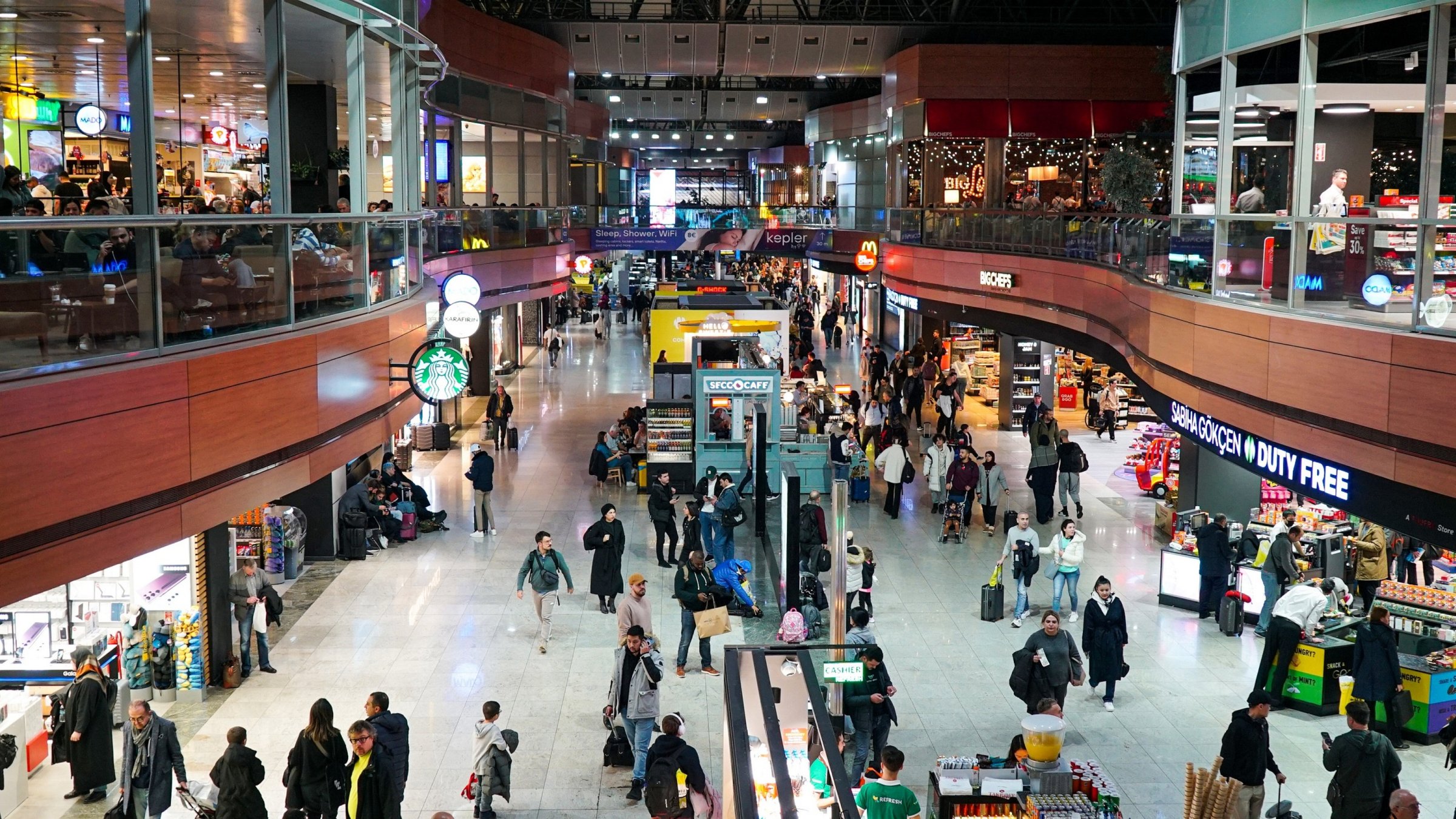 People are seen at Sabiha Gökçen International Airport in Istanbul, Türkiye, March 27, 2025. (AA Photo)