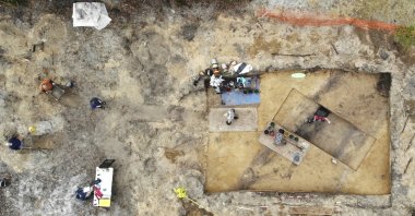This image provided by the City of St. Augustine Archaeology Program shows an overview of the City Archaeology Program excavations of the 1781 British redoubt moat, Florida, U.S., Jan. 23, 2025. (AP Photo)