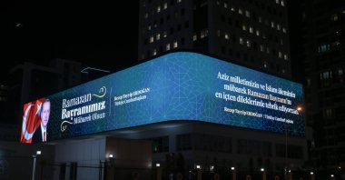 The Presidency&#039;s Directorate of Communications is seen with President Recep Tayyip Erdoğan&#039;s Bayram message, Ankara, Türkiye, March 29, 2025. (AA Photo)