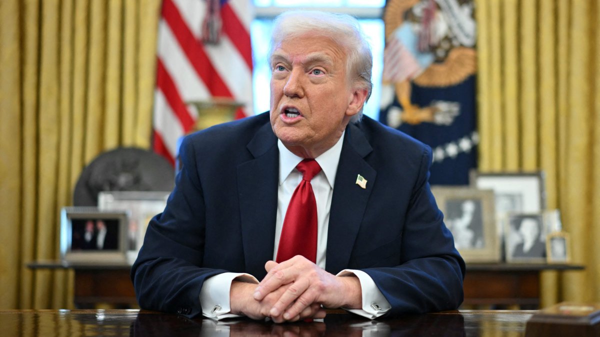 U.S. President Donald Trump speaks at the Oval Office of the White House in Washington, D.C., U.S., March 26, 2025. (AFP Photo)