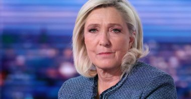 Marine Le Pen, leader of the far-right Rassemblement National (RN) parliamentary group, poses before an interview, Paris, France, March 31, 2025. (AFP Photo)