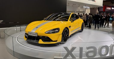 A Xiaomi SU7 ultra is displayed during the Mobile World Congress (MWC), the world's biggest mobile fair, Barcelona, Spain, March 4, 2025. (AA Photo)