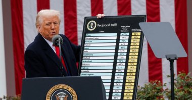 U.S. President Donald Trump delivers remarks on tariffs in the Rose Garden at the White House, Washington, U.S., April 2, 2025. (Reuters Photo)