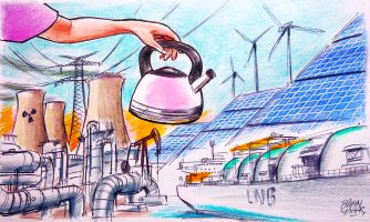 &quot;In this cold war of kilowatts, one thing is clear: The future power struggle will focus on control of ammunition and weapons while pivoting toward control over electrical infrastructure.&quot; (Illustration by Erhan Yalvaç)