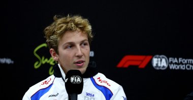 RB&#039;s Liam Lawson during a press conference ahead of the Japanese Grand Prix at the Suzuka Circuit, Suzuka, Japan, April 3, 2025. (Reuters Photo)