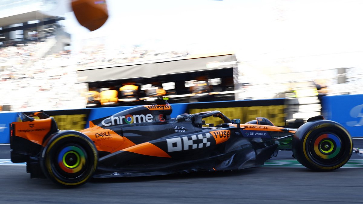 McLaren&#039;s Australian driver Lando Norris during Japanese Grand Prix practice at the Suzuka Circuit, Suzuka, Japan, April 4, 2025. (Reuters Photo)