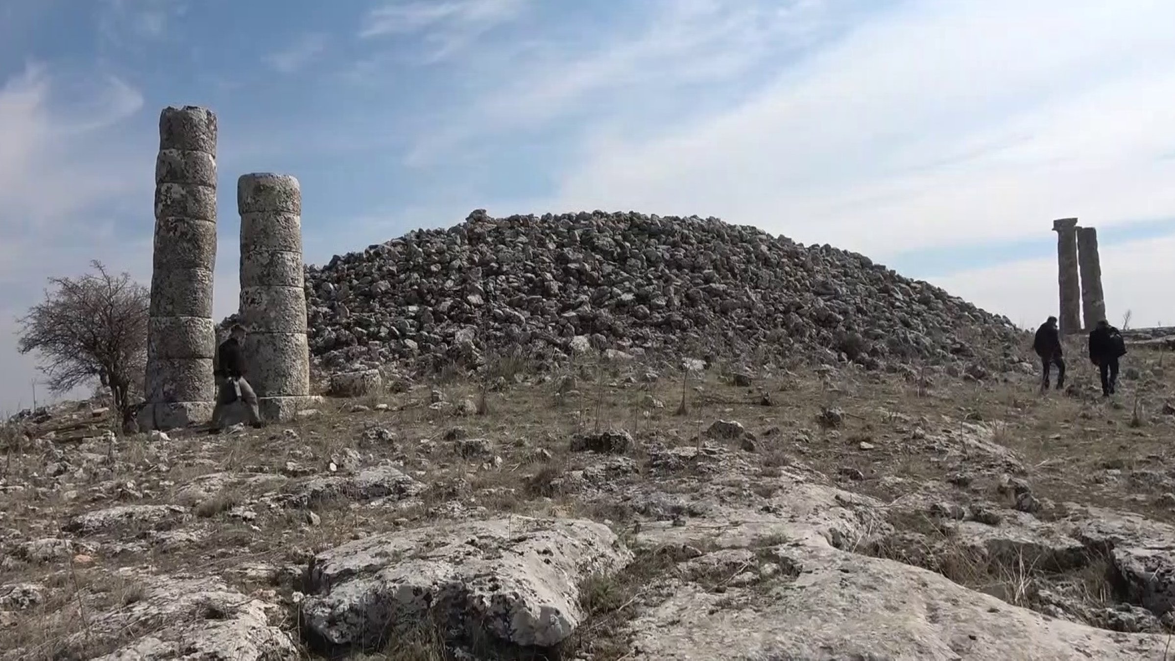 The ancient tomb of King Mithridates II of the Kingdom of Commagene, located in the Besni district of Adıyaman, southeastern Türkiye, April 4, 2025. (AA Photo)