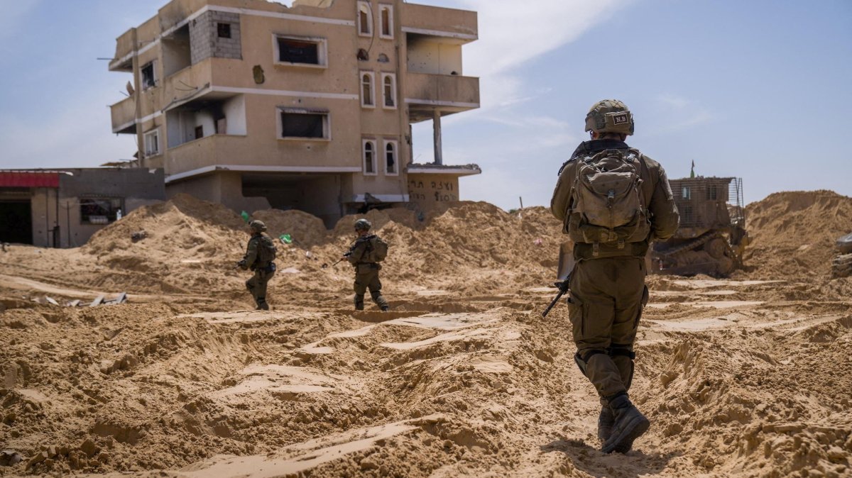 Israeli soldiers operate in a location given as Tel Al-Sultan area, Rafah Governorate, Gaza, Palestine, April 2, 2025. (Reuters Photo)