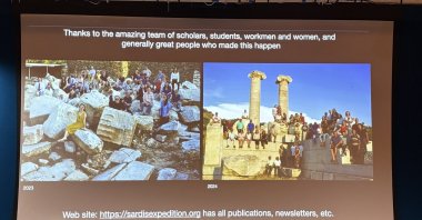 A slight from the panel of the &quot;Cradle of Civilizations: Anatolia&quot; event, New York City, U.S., April 4, 2025. (Photo by Funda Karayel)