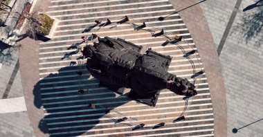 An aerial view of the Trojan horse, Çanakkale, Türkiye, April 2, 2025. (AA Photo)