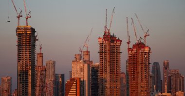 A general view of apartment blocks and office buildings under construction in Tel Aviv, Israel, Aug. 27, 2024. (Reuters Photo)