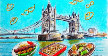 &quot;Turkish cuisine, long celebrated in the U.K. for its bold flavors and communal spirit, has won a devoted following.&quot; (Illustration by Erhan Yalvaç)