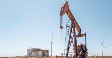 An oil pumpjack is seen in a field in Close City, Texas, U.S., April 9, 2025. (AFP Photo)