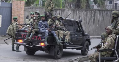 M23 rebels patrol the streets of Goma, DRC, Jan. 29, 2025. (AP Photo)