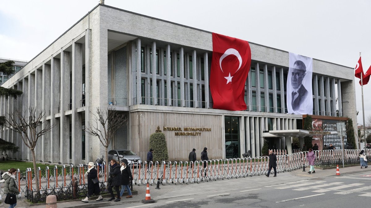 A view of the Istanbul municipality building, Istanbul, Türkiye, March 19, 2025. (EPA Photo)