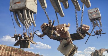 This image released by Warner Bros. shows a scene from &quot;A Minecraft Movie.&quot; (AP Photo)