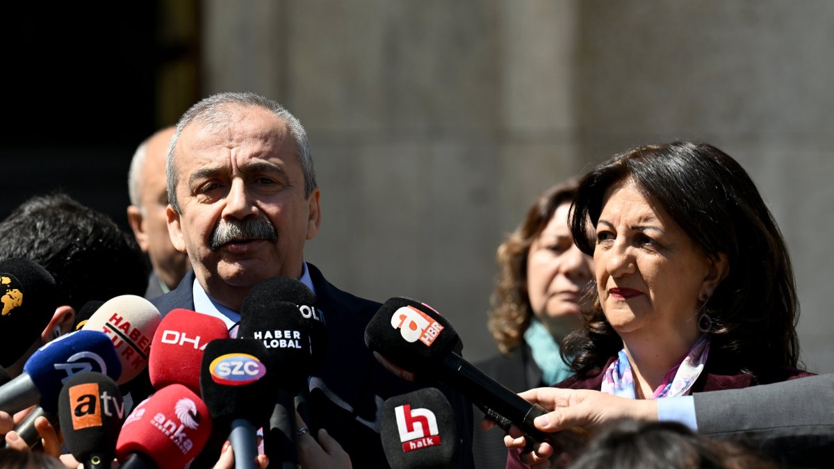DEM Party Istanbul lawmaker Sırrı Süreyya Önder speaks to reporters, Ankara, Türkiye, April 10, 2025. (AA File Photo)