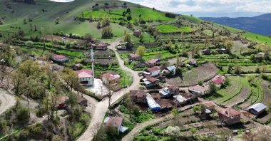 The Gökova village, where the majority of the locals are born with hearing and speech disabilities, Samsun, northern Türkiye, April 8, 2025. (IHA Photo)