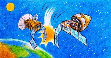 &quot;In space, we are seeing the same. A satellite that circles another may not fire a shot. But its path, if repeated, sends a clear signal.&quot; (Illustration by Erhan Yalvaç)