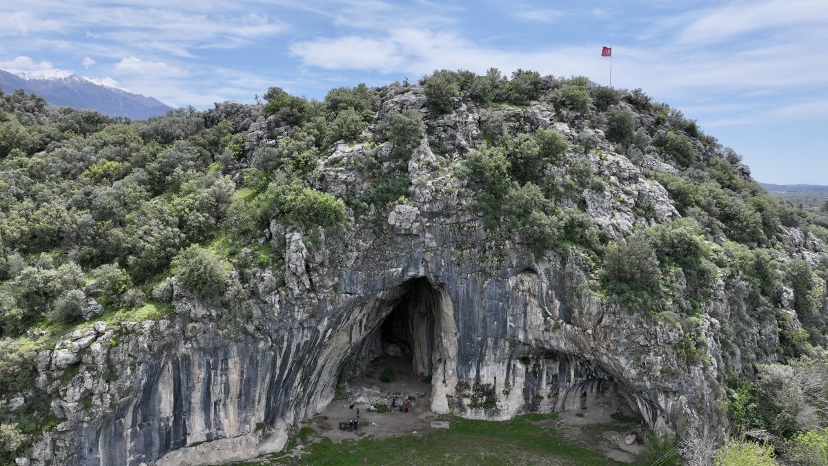 Recent excavations at the Girmeler Mound Settlement in the Seydikemer district have led to the discovery of ancient skeletons, Muğla, Türkiye, April 12, 2025. (AA Photo)