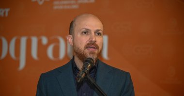 World Ethnosport Confederation (WEC) President Necmeddin Bilal Erdoğan speaks at an iftar program organized by the Traditional Sports Federation, Ankara, Türkiye, March 26, 2025. (AA Photo)