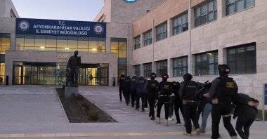 Police detain nine suspected Daesh terrorists in western Afyonkarahisar province, Türkiye, March 17, 2025. (DHA Photo)