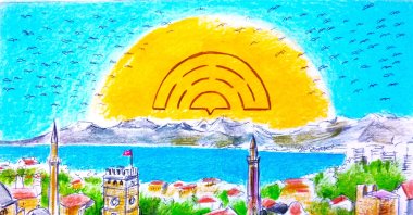 "Through the ADF, Türkiye is promoting a bold model of engagement that emphasizes dialogue over coercion, inclusion over exclusivity and regional ownership over foreign imposition." (Illustration by Erhan Yalvaç)