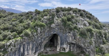 Recent excavations at the Girmeler Mound Settlement in the Seydikemer district have led to the discovery of ancient skeletons, Muğla, Türkiye, April 12, 2025. (AA Photo)
