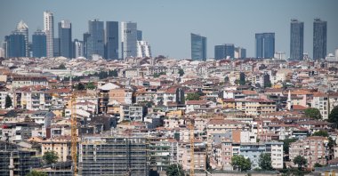 Modern high-rise apartment and office buildings are rising over the old city district of Beyoğlu in Istanbul, Türkiye, June 1, 2024. (Reuters Photo)