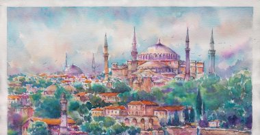 An artwork featured in the “Barrier-Free Gaza” art auction. (Courtesy of Cemal Toy)