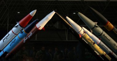 Iranian missiles are displayed at the Islamic Revolutionary Guard Corps (IRGC) Aerospace Force Museum in Tehran, Iran, Nov. 15, 2024. (Reuters Photo)