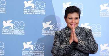 Philippine actor Nora Aunor poses at the photocall for "Sinapupunan" ("Thy womb") during the 69th Venice Film Festival at Venice Lido in Vencie, Venice, Italy, Sept. 6, 2012. (AFP Photo)