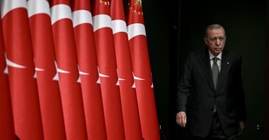 President Recep Tayyip Erdoğan attends a news conference, Ankara, Türkiye, April 15, 2025. (AA Photo)