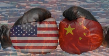 An illustration depicting the glove box&#039;s role as a flashpoint in the escalating U.S.-China trade war. (Shutterstock Photo)