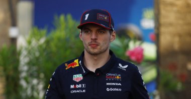 Red Bull&#039;s Max Verstappen arrives before the Saudi Arabian Grand Prix press conference at the Jeddah Corniche Circuit, Jeddah, Saudi Arabia, April 17, 2025. (Reuters Photo)