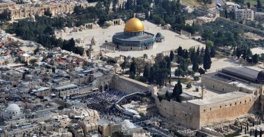 A drone view of Al-Aqsa compound, Jerusalem, Palestine, April 15, 2025. (Reuters Photo)