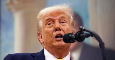 U.S. President Donald Trump speaks during the swearing-in ceremony of Mehmet Oz as Administrator of the Centers for Medicare and Medicaid Services in the Oval Office at the White House, Washington, U.S., April 18, 2025. (EPA Photo)
