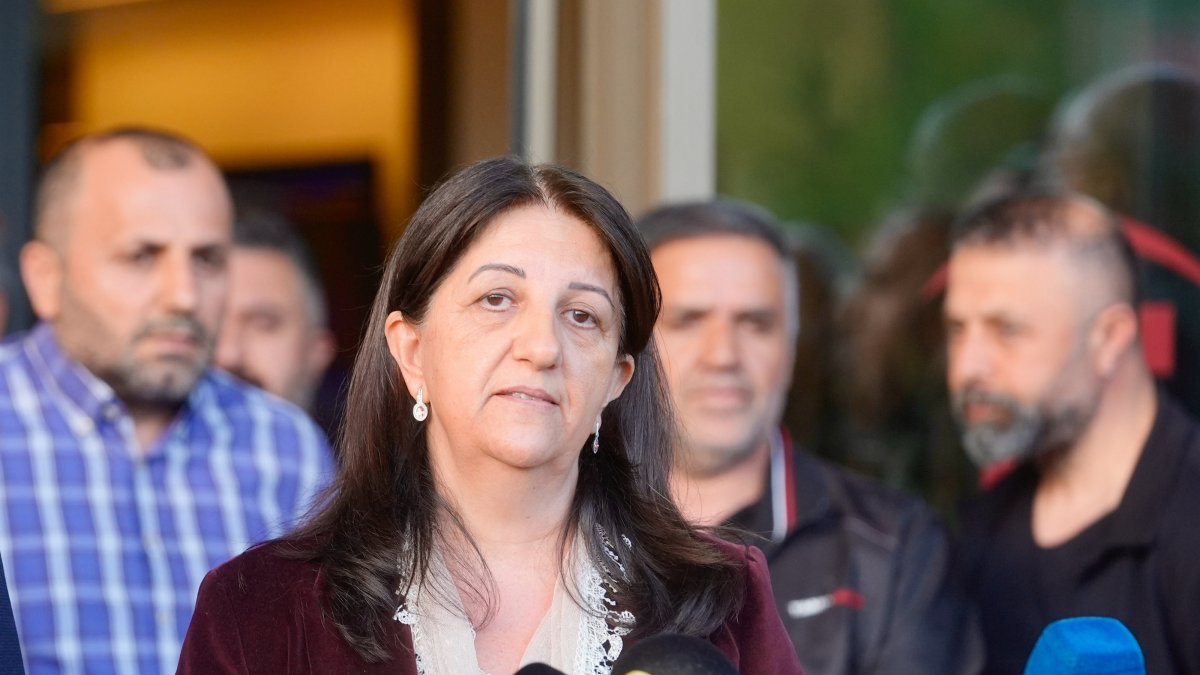 DEM Parti Van Deputy Pervin Buldan speaks to reporters after holding talks at Imralı Prison, in Istanbul, April 21, 2025. (AA Photo)