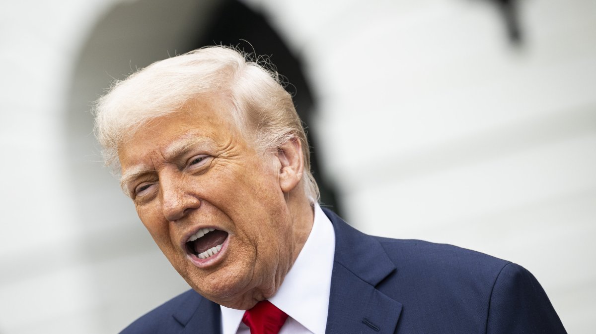 U.S. President Donald Trump attends the 2025 Easter Egg Roll event on the South Lawn of the White House in Washington, D.C., April 21, 2025.  (EPA Photo)