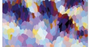 Samia Halaby&#039;s artwork titled &quot;Water Lilies.&quot; (Courtesy of Christie’s)