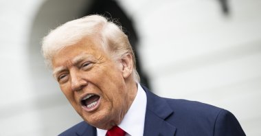 U.S. President Donald Trump attends the 2025 Easter Egg Roll event on the South Lawn of the White House in Washington, D.C., April 21, 2025.  (EPA Photo)