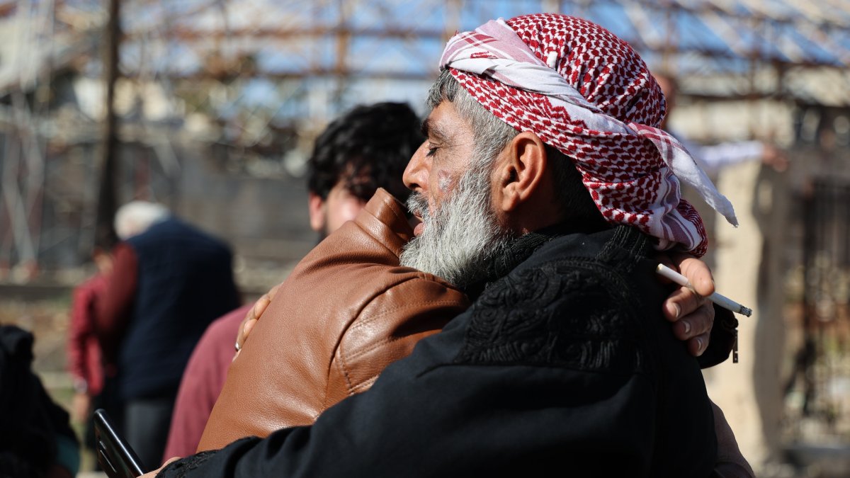 In accordance with the agreement signed between the Syrian government and the PKK/YPG terrorist organization, about 100 people detained by the organization in Aleppo province were released, Aleppo, Syria, April 3, 2025. (AA Photo).