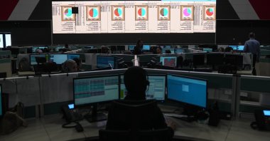 A general view shows the command center of the 112 Emergency Call Center, Ankara, Türkiye, April 21, 2025. (AA Photo)